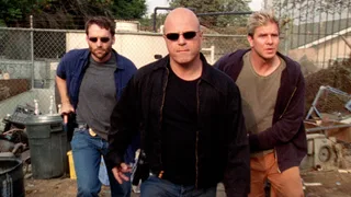 The Shield: Vic Mackey and the Strike Team pursuing a suspect